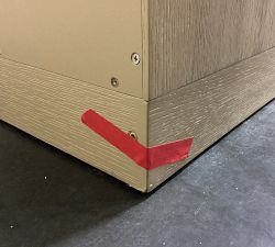 Open Box: Pacific Double Glass Door Cabinet (34") - Fog