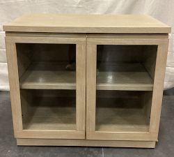 Open Box: Pacific Double Glass Door Cabinet (34") - Fog