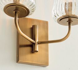 Sylvie Glass Double Sconce (12")