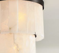 Windham Alabaster Double Tier Flush Mount (15")
