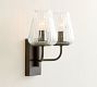 Sylvie Glass Double Sconce (12")