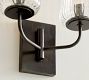 Sylvie Glass Double Sconce (12")