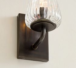 Sylvie Glass Single Sconce (9")