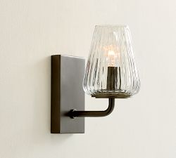 Sylvie Glass Single Sconce (9")