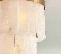 Windham Alabaster Double Tier Flush Mount (15")