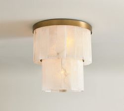 Windham Alabaster Double Tier Flush Mount (15")