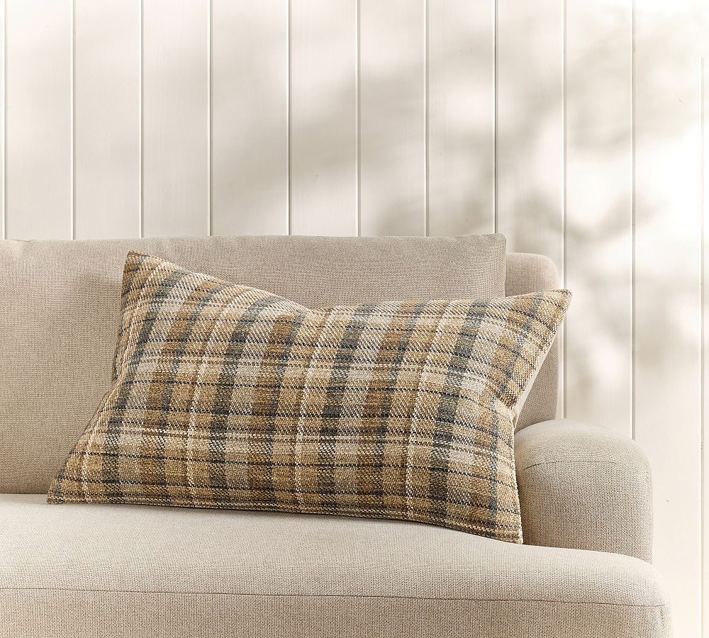 Knocks Plaid Lumbar Pillow Cover
