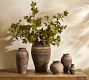 Brown Terracotta Striped Vase