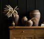 Brown Terracotta Striped Vase