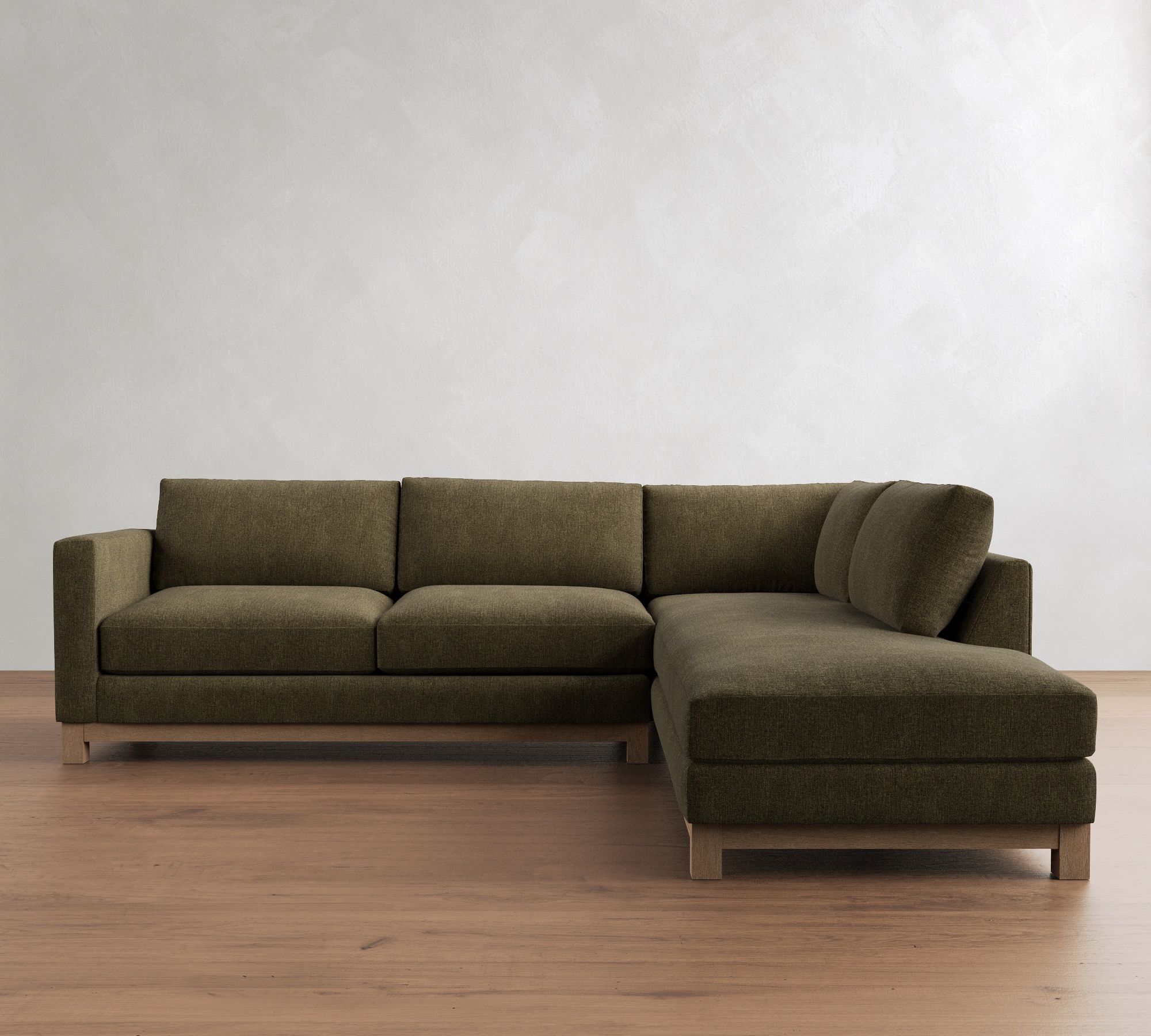 Jake Seadrift Wood Base Return Bumper Sectional (106")