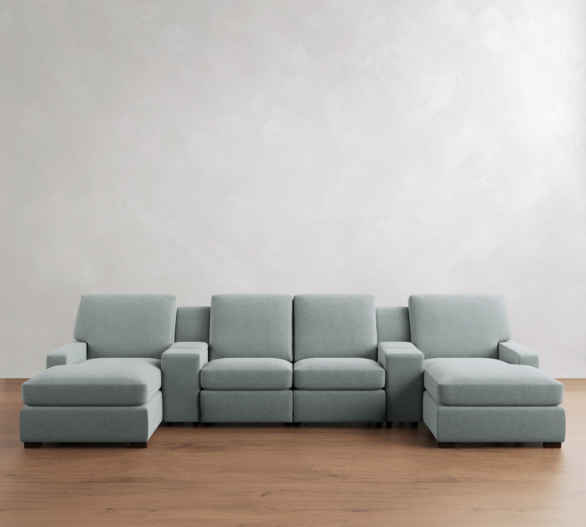 Turner Square Arm Power Reclining Double Chaise Sectional (135"&ndash;160") - thumbnail 5