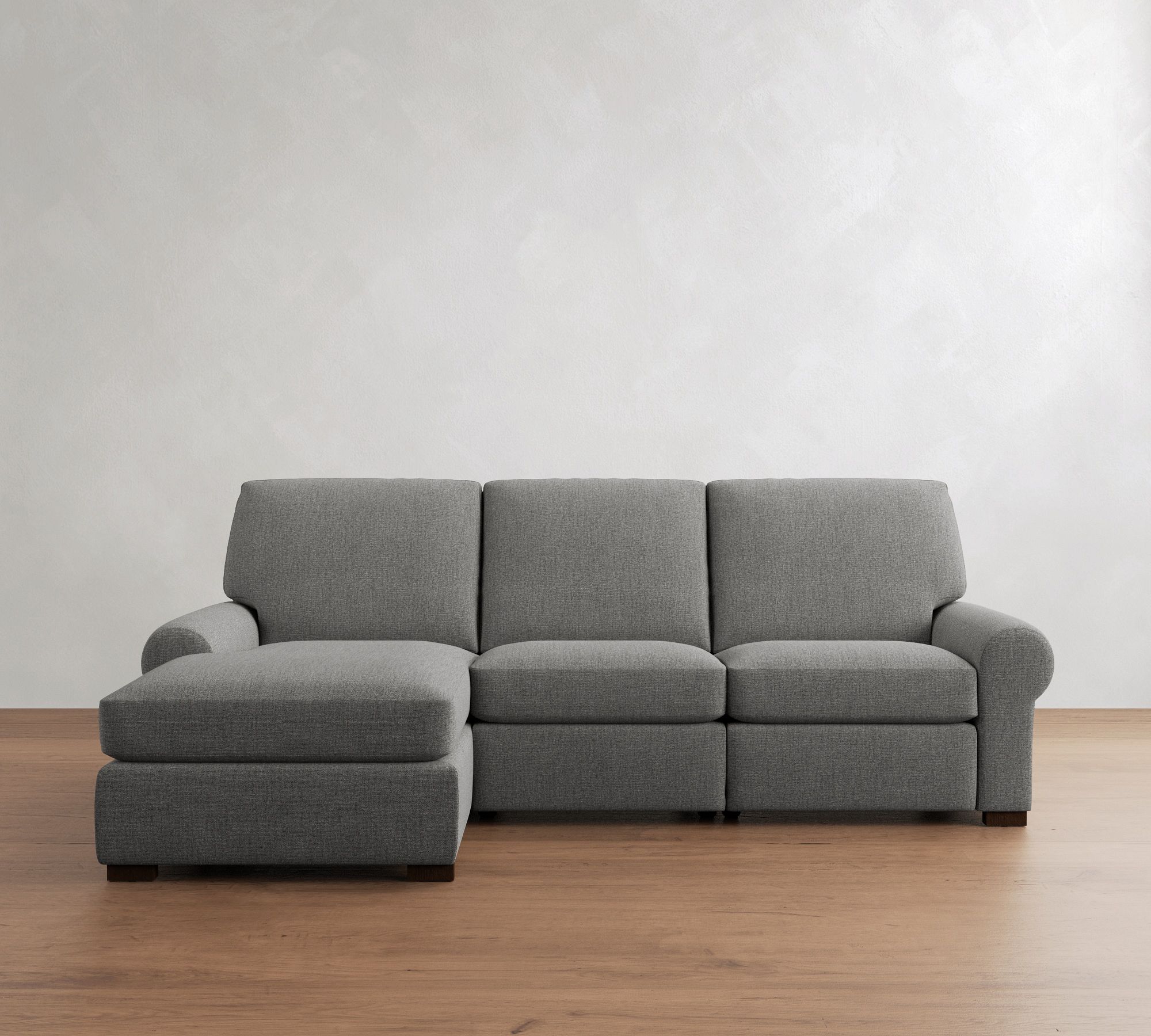 Turner Roll Arm Power Reclining Chaise Sectional (105"&ndash;117")
