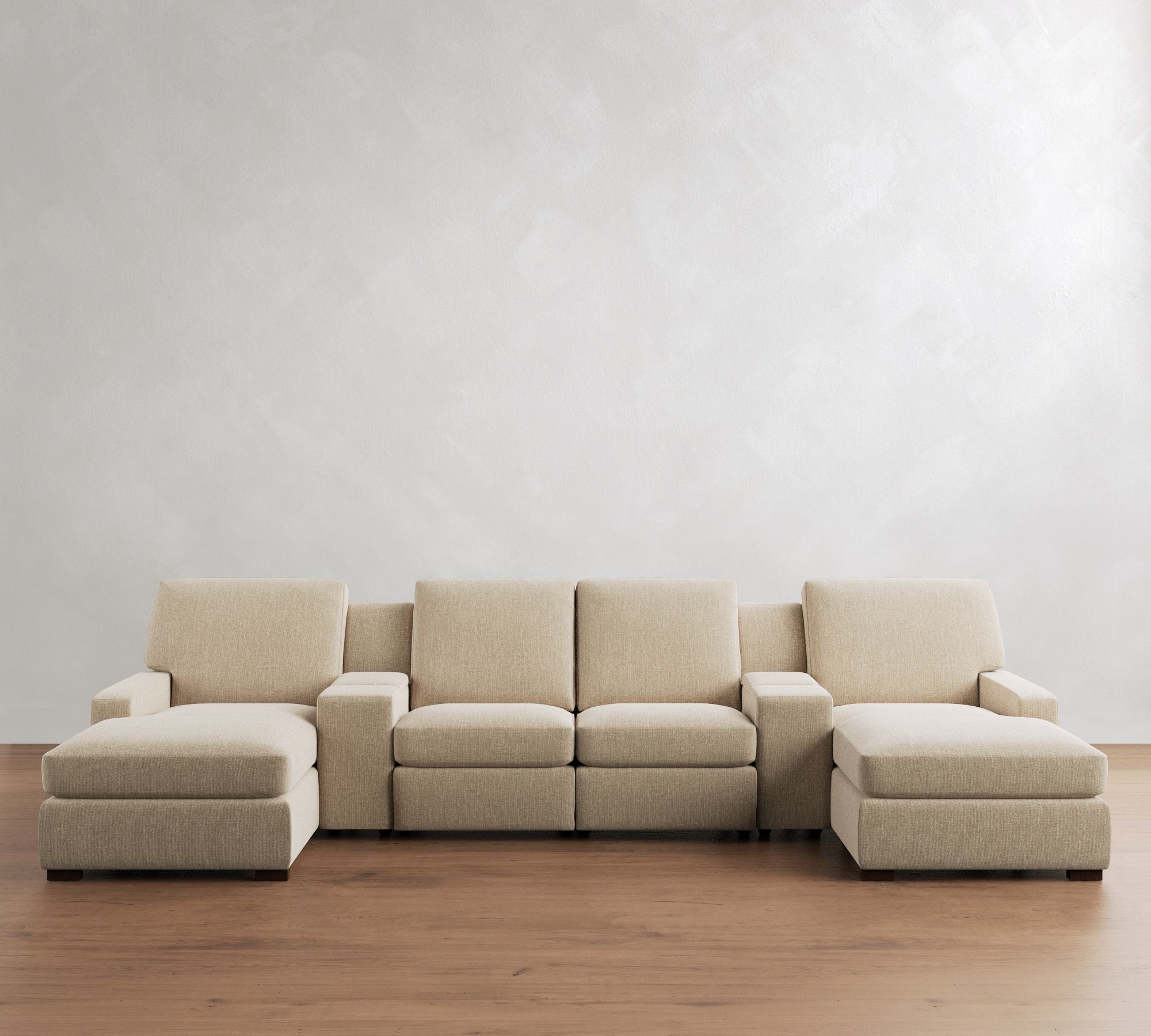Turner Square Arm Power Reclining Double Chaise Sectional (135"&ndash;160") - thumbnail 10