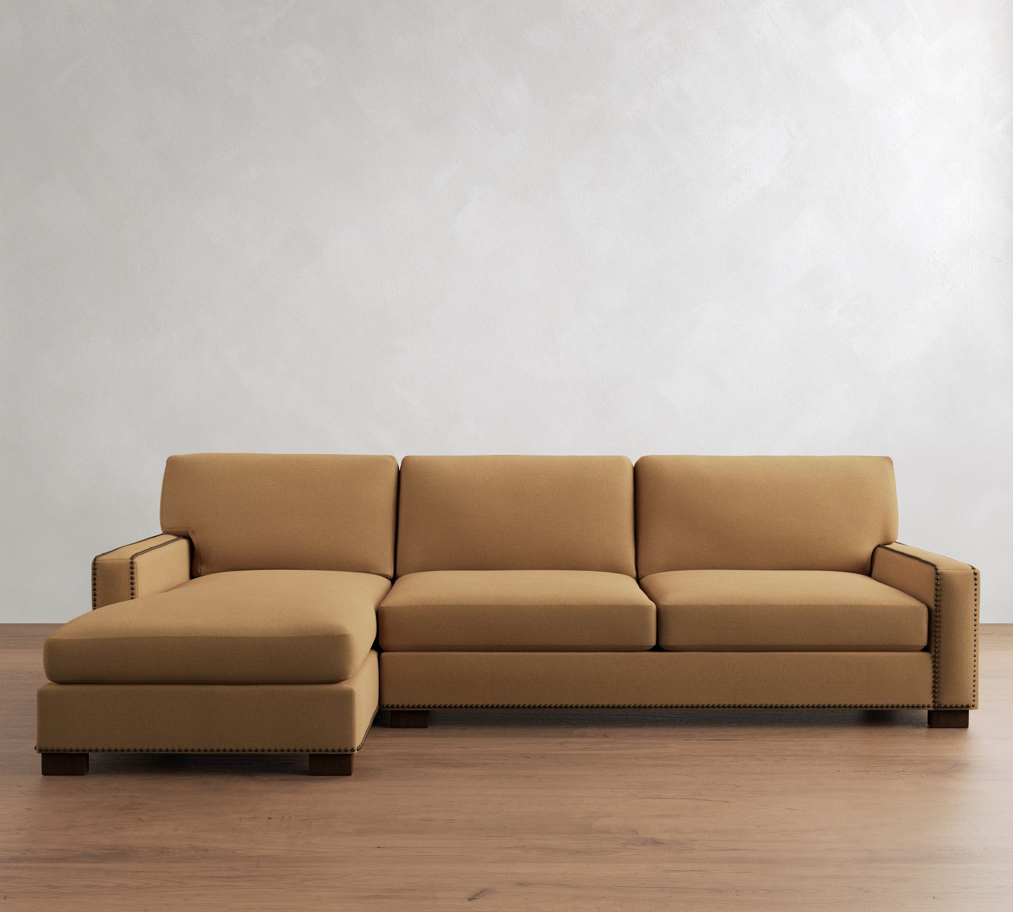 Turner Square Arm Chaise Sectional (103"–128")