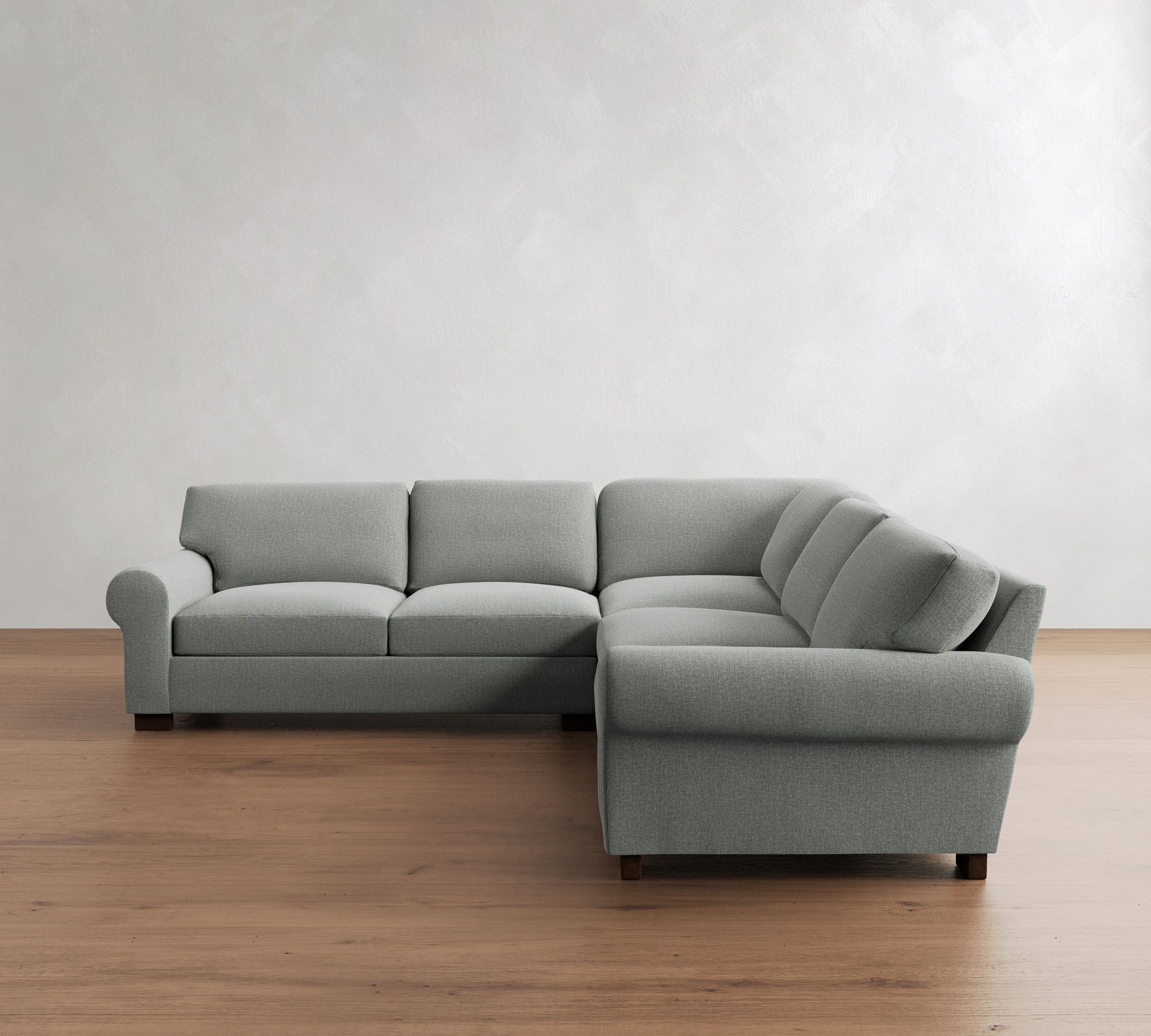 Turner Roll Arm 3-Piece L-Shaped Sectional (112")