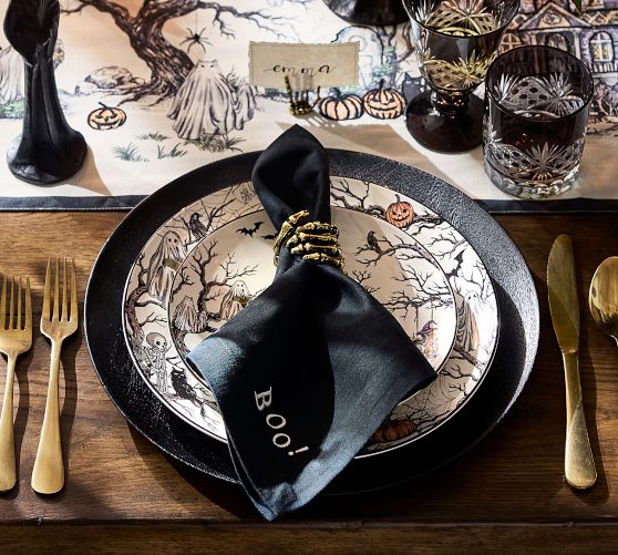 Skeleton Hand Napkin Rings - Set of 4