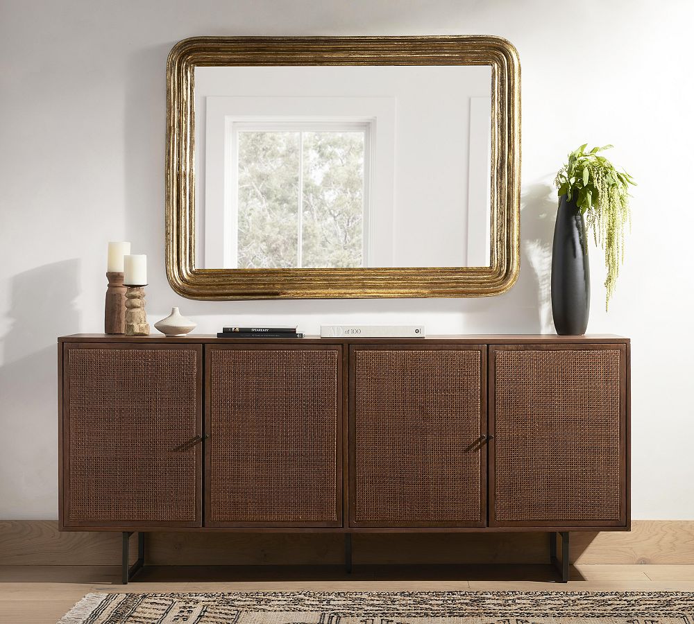 Bardia Metal Rectangular Wall Mirror by Pottery Barn