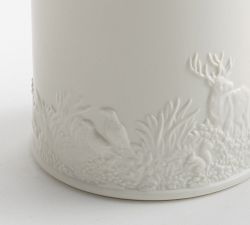 Fantastical Forest Stoneware Embossed Canisters