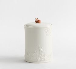 Fantastical Forest Stoneware Embossed Canisters