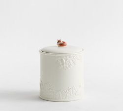 Fantastical Forest Stoneware Embossed Canisters