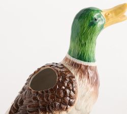 Fantastical Forest Stoneware Duck Pitcher