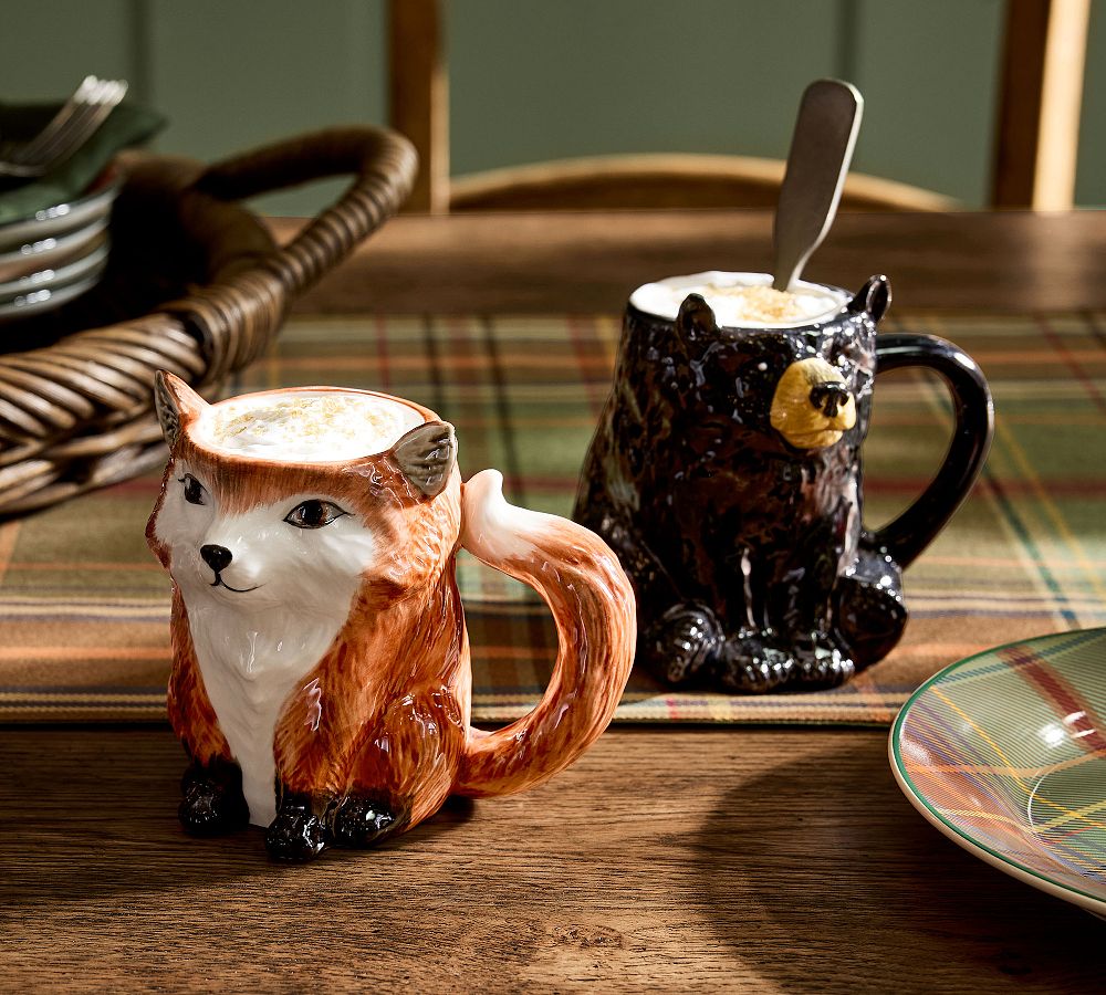Fantastical Forest Stoneware Figural Mugs by Pottery Barn