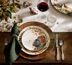 Fantastical Forest Turkey Stoneware Salad Plates - Set of 4