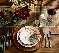 Fantastical Forest Turkey Stoneware Salad Plates - Set of 4