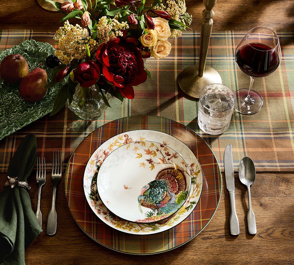 Fantastical Forest Turkey Stoneware Salad Plates - Set of 4 by Pottery Barn
