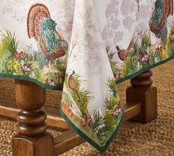 Fantastical Forest Turkey Cotton/Linen Tablecloth