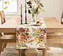 Linden Floral Embroidered Cotton Table Runner