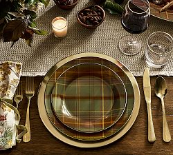 Woodrow Plaid Stoneware Salad Plates - Set of 4