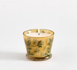Yellow Floral Candle - Citrus Herb