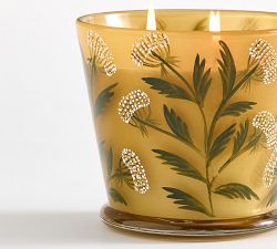 Yellow Floral Candle - Citrus Herb