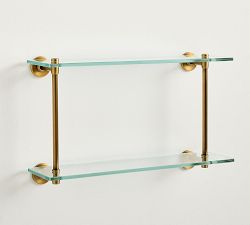 Sansome Glass Double Shelf (24")