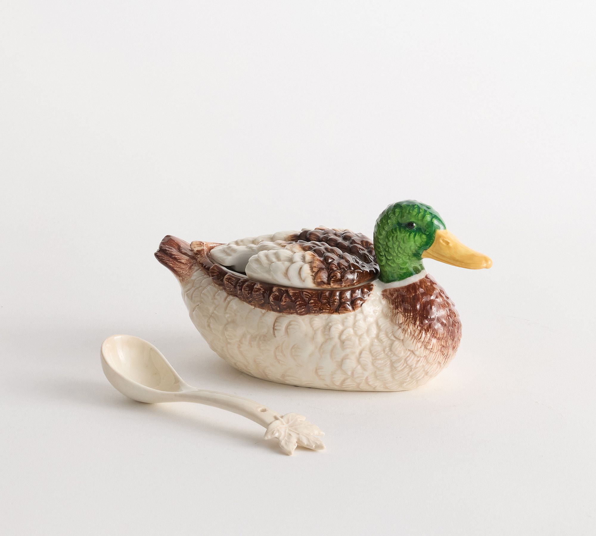Fantastical Forest Stoneware Duck Gravy Boat