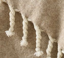 Herringbone Twisted Tassel Throw