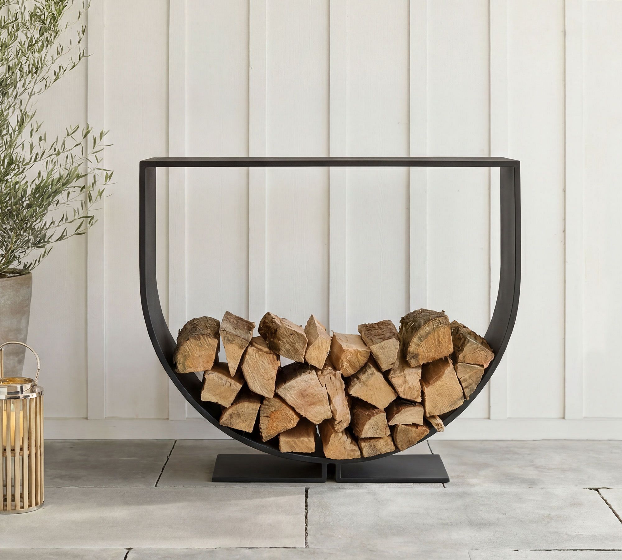 Cyril Outdoor Firewood Storage Console