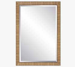 Berskire Faux Rattan Wall Mirror
