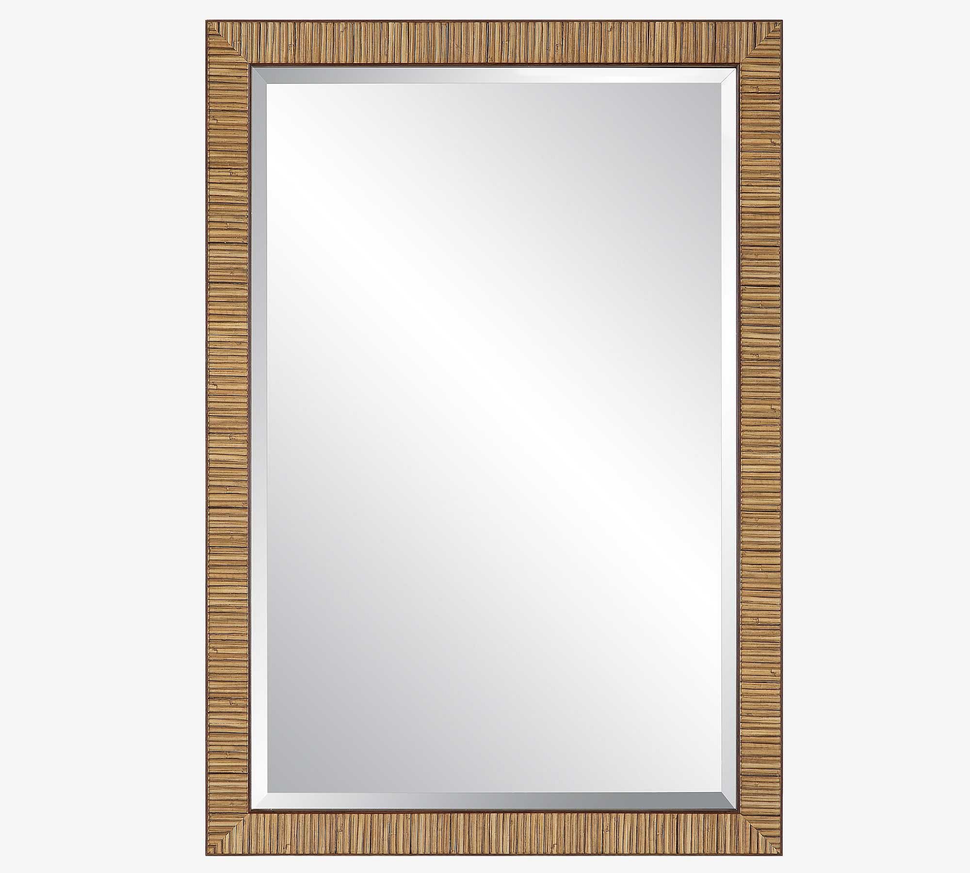 Berskire Faux Rattan Wall Mirror