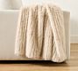 Narrow Channel Faux Fur Throw