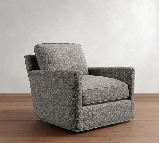 Tyler Square Arm Swivel Chair by Pottery Barn
