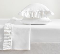 400-Thread-Count Ruffle Percale Pillowcases - Set of 2