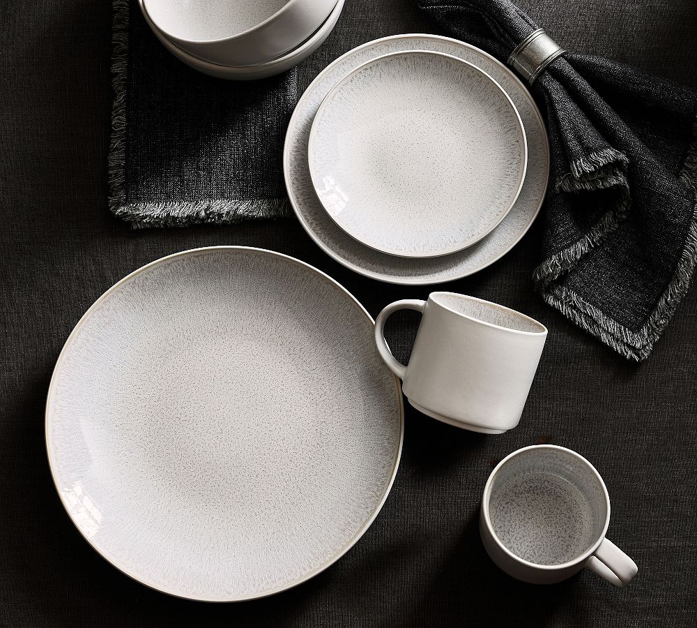 Modern Reactive Glaze Stoneware Dinnerware Collection by Pottery Barn