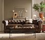 Chesterfield Roll Arm Leather Sofa (65"&ndash;96")