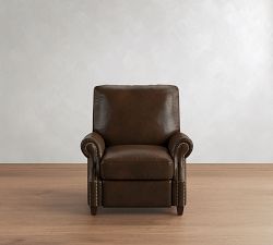 James Roll Arm Leather Recliner