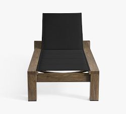 Rockport Mesh Outdoor Single Chaise with Wheels