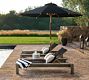Rockport Mesh Outdoor Single Chaise with Wheels
