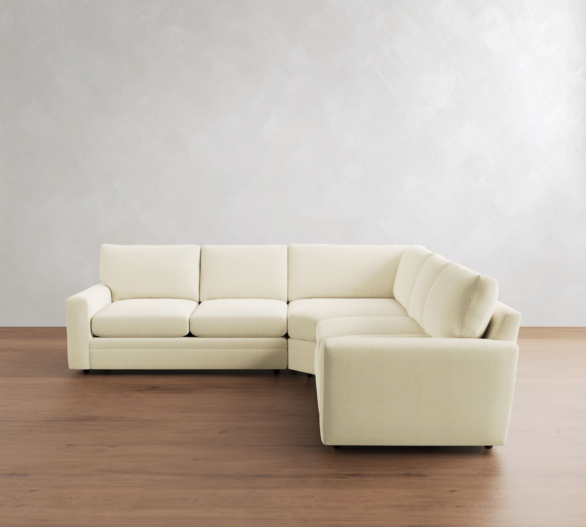 Pearce Modern Square Arm Deep Seat 3-Piece L-Shaped Sectional (123")