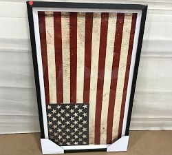 Open Box: American Flag Framed Print (44"W x 27"H)